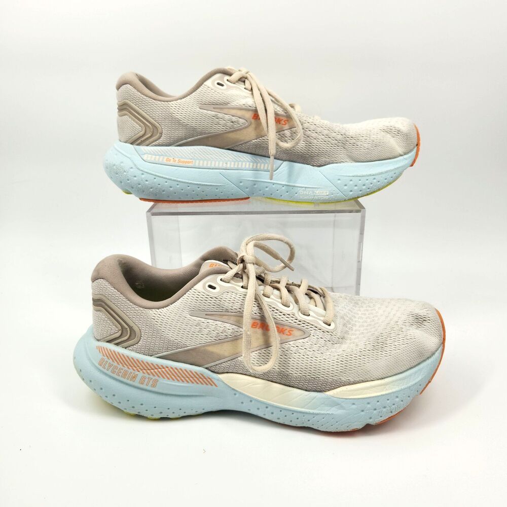 Brooks Glycerin GTS 21 Shoes Women Size 10 1204091B195 Beige Running